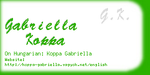 gabriella koppa business card